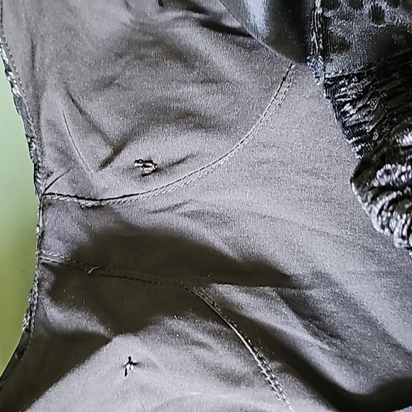 House of Harlow purple velvet floral Burn Out fabric Side zipper Baby Doll Small - Picture 6 of 10